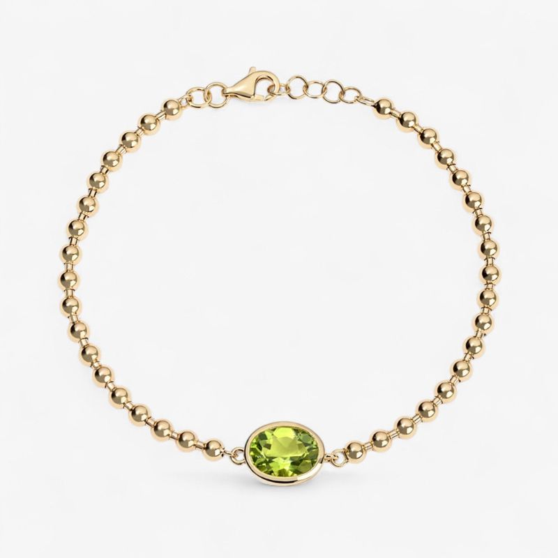 Elegance Oval Parrot Color Diamond Minimalist Bracelet