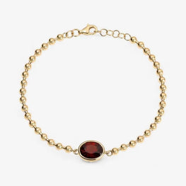 Elegance Oval Red Color Diamond Minimalist Bracelet