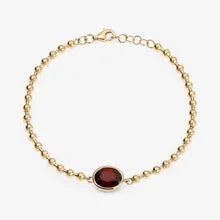 Elegance Oval Red Color Diamond Minimalist Bracelet