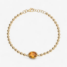 Radiant Center Oval Diamond Minimalist Bracelet