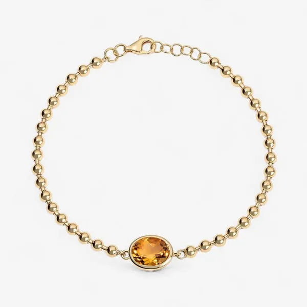 Radiant Center Oval Diamond Minimalist Bracelet