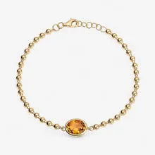 Radiant Center Oval Diamond Minimalist Bracelet