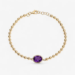 Custom Purple Diamond Solitaire Bracelet
