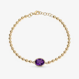 Diamond tennis bracelet for women in gold with round diamonds.