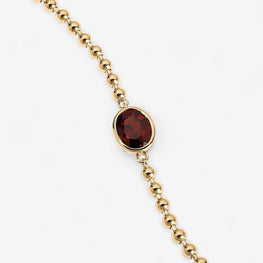 Elegance Oval Red Color Diamond Minimalist Bracelet
