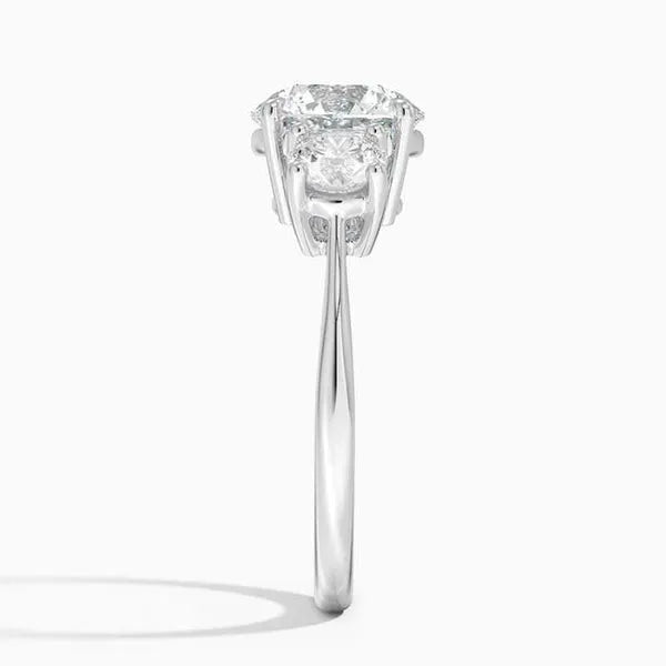 Elegant Moissanite Three Stone Ring