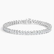 7.90 Ct White Gold Lab grown diamond tennis bracelet 