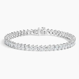 Elegance Marquise Lab Diamond Tennis Bracelet In Silver