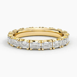 Nathalie Emerald Cut Lab Grown Diamond Ring (2.43 ct. tw.) in 14K Yellow Gold Eternity Wedding Ring