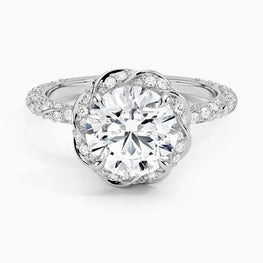 Personalized Moissanite Hidden Halo Ring