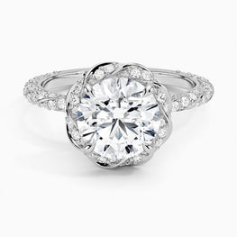 Personalized Moissanite Hidden Halo Ring