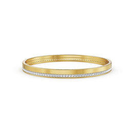 Lush Life Lab Diamond Bangle Bracelet in 14k Yellow Gold Plated