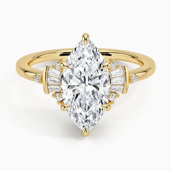 Delicate Rich Look Moissanite Engagement Ring