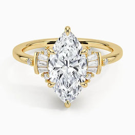 Delicate Rich Look Moissanite Engagement Ring