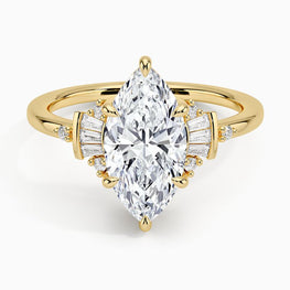 Delicate Rich Look Moissanite Engagement Ring