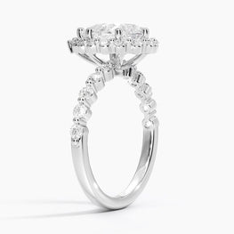 Delicate Moissanite Hidden Halo Ring