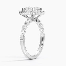 Delicate Moissanite Hidden Halo Ring
