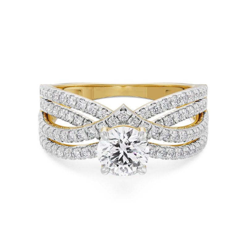 Round Moissanite Diamond Wedding Ring