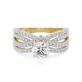 Round Moissanite Diamond Wedding Ring