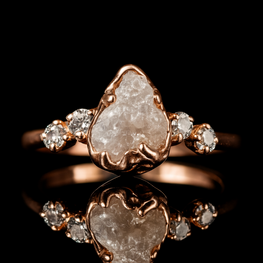 Natural & Rough Diamond Elegant Wedding Ring