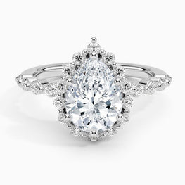 Delicate Moissanite Hidden Halo Ring