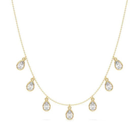 4.98 Ct Gold snake necklace with flexible chain and shiny texture.