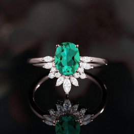 Oval & Marquise Cluster wedding Ring