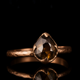 Elegant Natural Rough Diamond Wedding Ring
