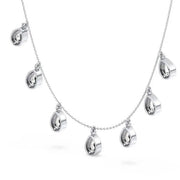 3.27 Ct Layered gold necklace with multiple delicate chains.