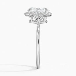 Luxury Moissanite Hidden Halo Bridal Ring