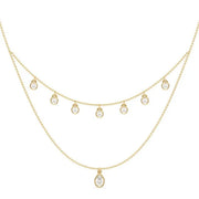 2.91 Ct gold cross necklace with polished finish.