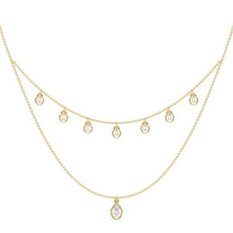 2.91 Ct gold cross necklace with polished finish.