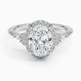 Luxury Moissanite Hidden Halo Bridal Ring