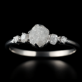 Rough & Natural Diamond Elegant Wedding Ring
