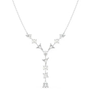 6.49 Ct Womens gold necklace with delicate chain and pendant