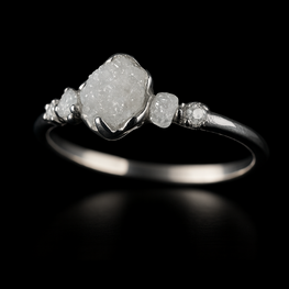 Rough & Natural Diamond Elegant Wedding Ring