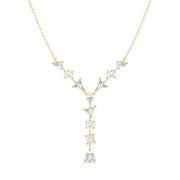 6.49 Ct Womens gold necklace with delicate chain and pendant