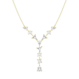 6.49 Ct Womens gold necklace with delicate chain and pendant