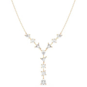 6.49 Ct Womens gold necklace with delicate chain and pendant