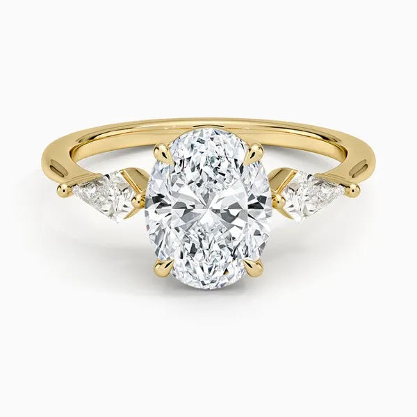 Classic Moissanite Three Stone Ring