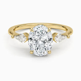 Classic Moissanite Three Stone Ring