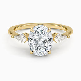 Classic Moissanite Three Stone Ring