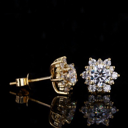 Moissanite Screw Back Style Earrings