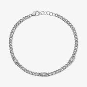 0.96 Ct Round Cartier tennis bracelet with diamonds in yellow gold design.