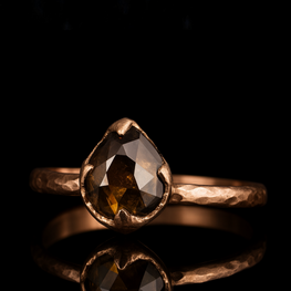 Elegant Natural Rough Diamond Wedding Ring