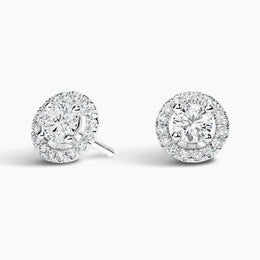 3.67 Ct Round Cut White Gold Diamond  Earrings For Unique Jewerly.