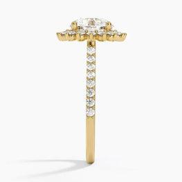 Delicate Moissanite Solitaire Halo Ring
