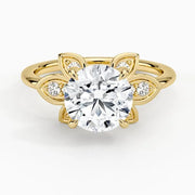 Unique sapphire engagement ring custom made for men and women - Round Diamond Ring 