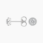 3.67 Ct Round Cut White Gold Diamond  Earrings For Unique Jewerly.