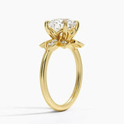 Unique sapphire engagement ring custom made for men and women - Round Diamond Ring 